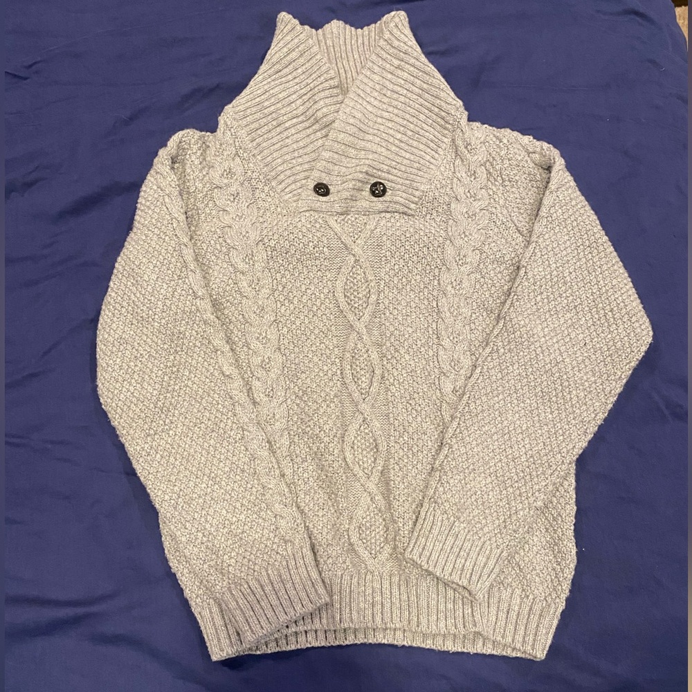Janie and Jack Gray Cable Knit Sweater, size 6